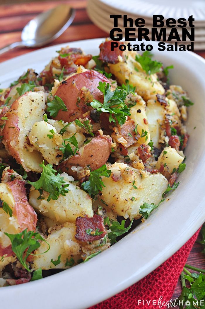 Warm German Potato Salad with Bacon -   22 german holiday Food ideas