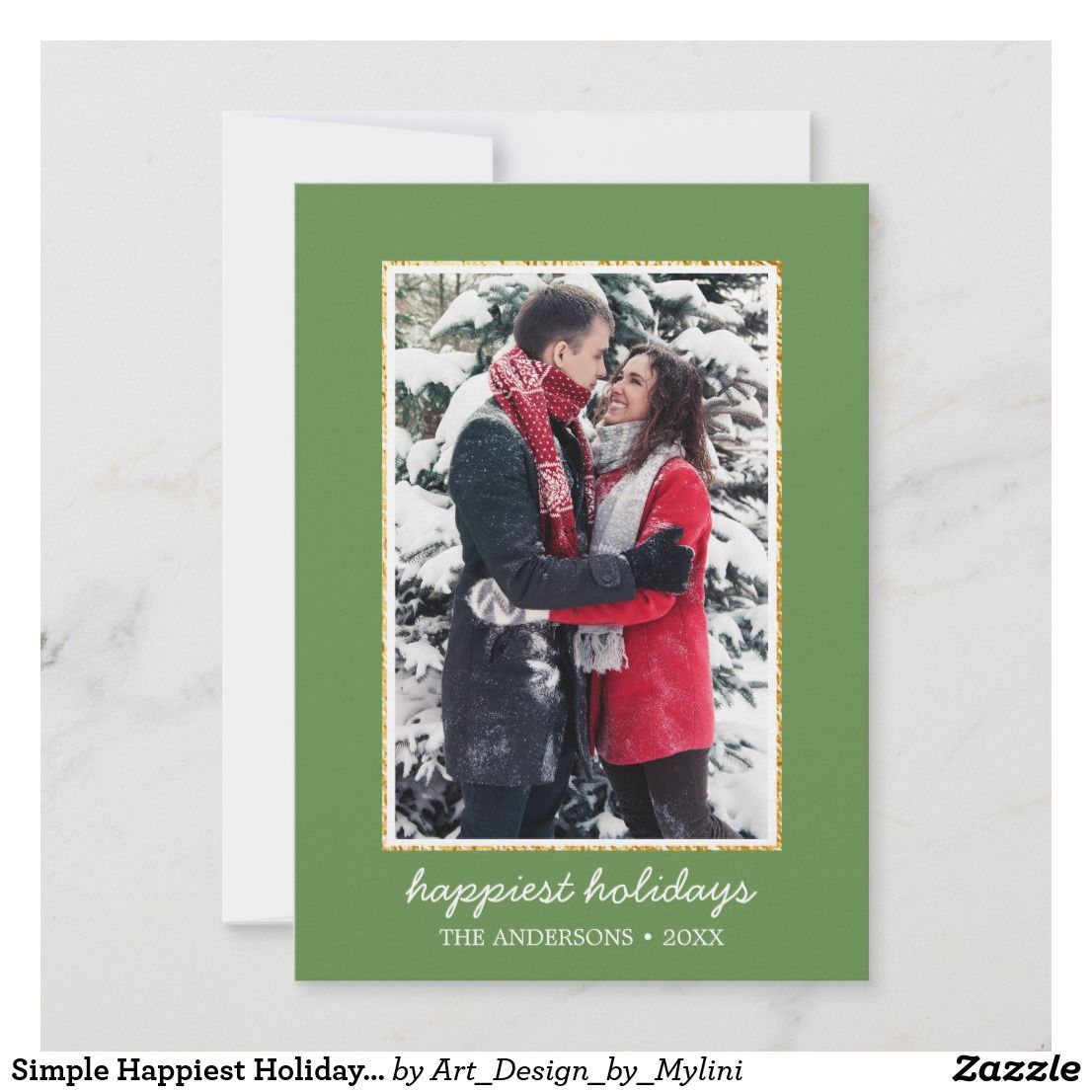 Simple Happiest Holidays Photo Christmas Greetings Holiday Card | Zazzle.com -   22 holiday Photos simple ideas