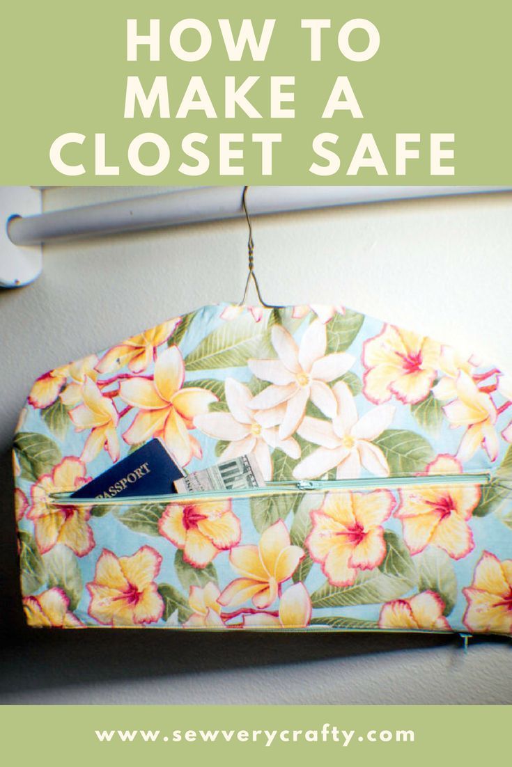 How to Make a fabric Closet Safe. Sew a secret hanger -   24 fabric crafts No Sew patterns ideas