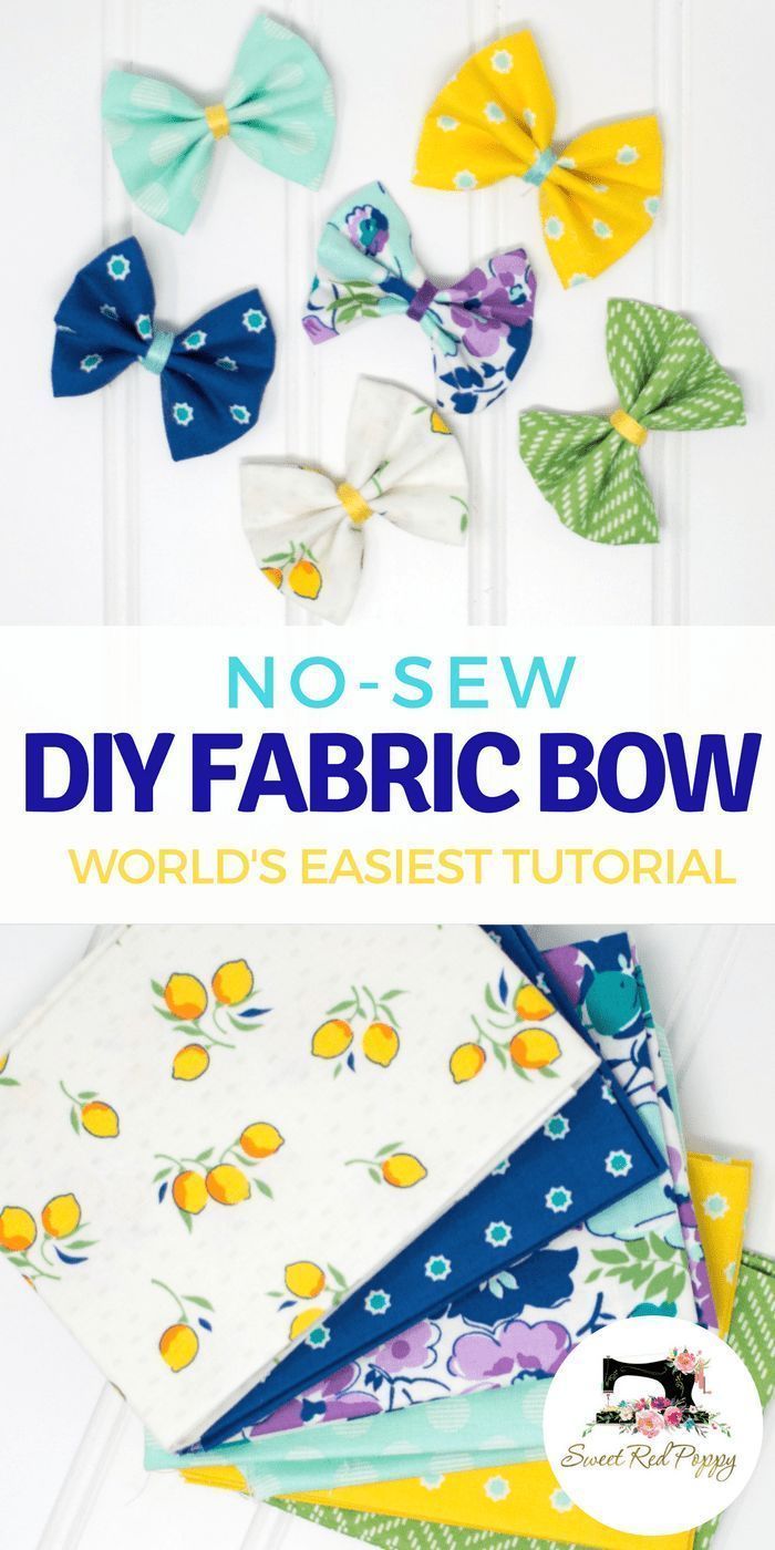 No-Sew Girls Fabric Hair Bows -   24 fabric crafts No Sew patterns ideas