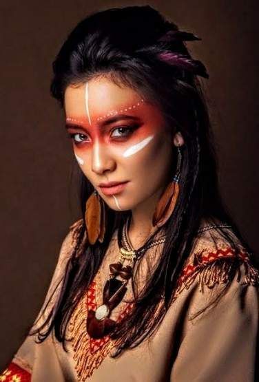 Makeup halloween indian war paint 16 ideas -   6 indian makeup Halloween ideas