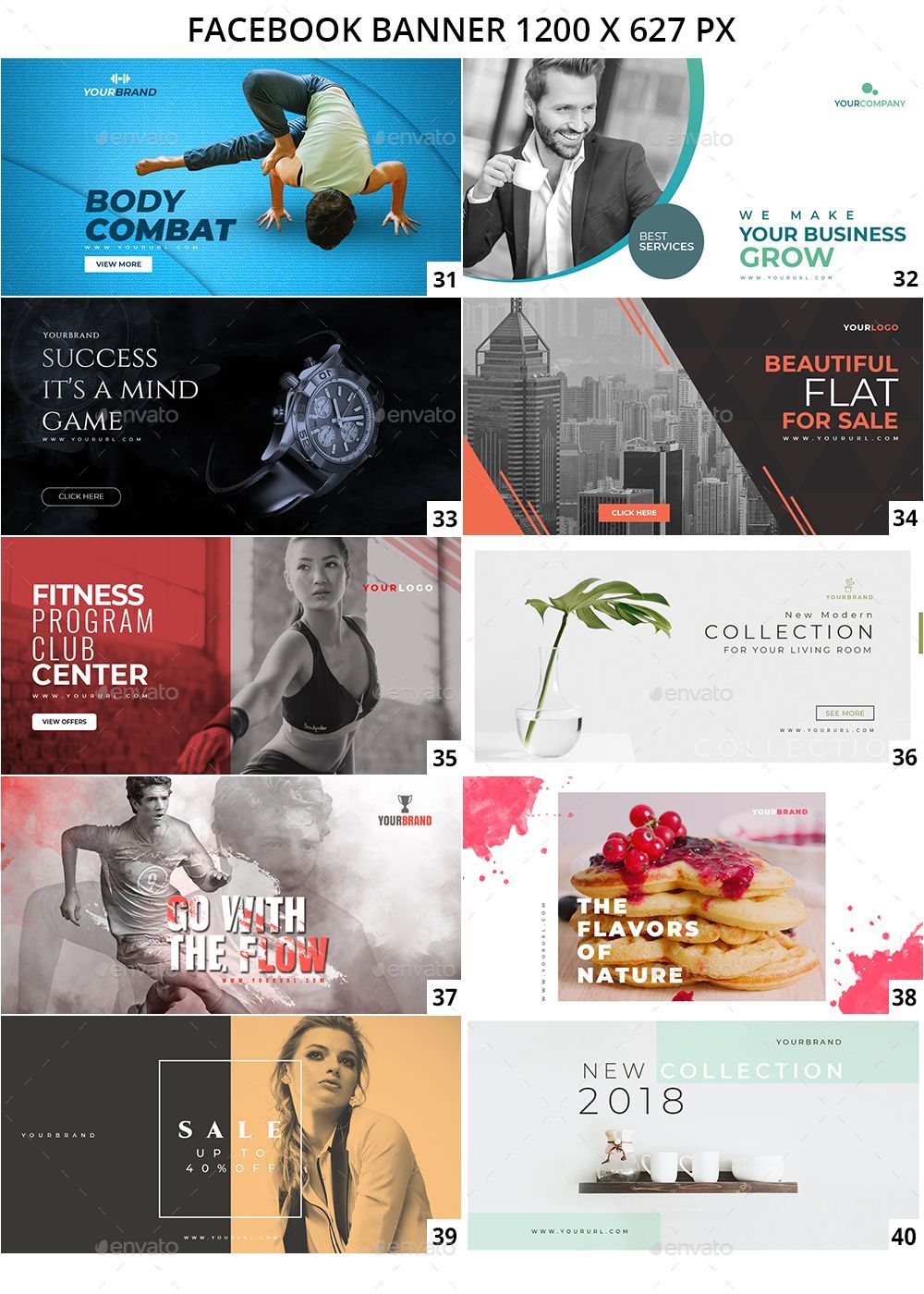 100 - Facebook Multipurpose Banners -   7 fitness Center ads ideas