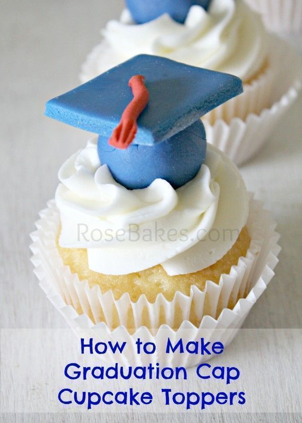 How to Make Graduation Cap Cupcake Toppers Tutorial -   9 cap cake Cupcake ideas