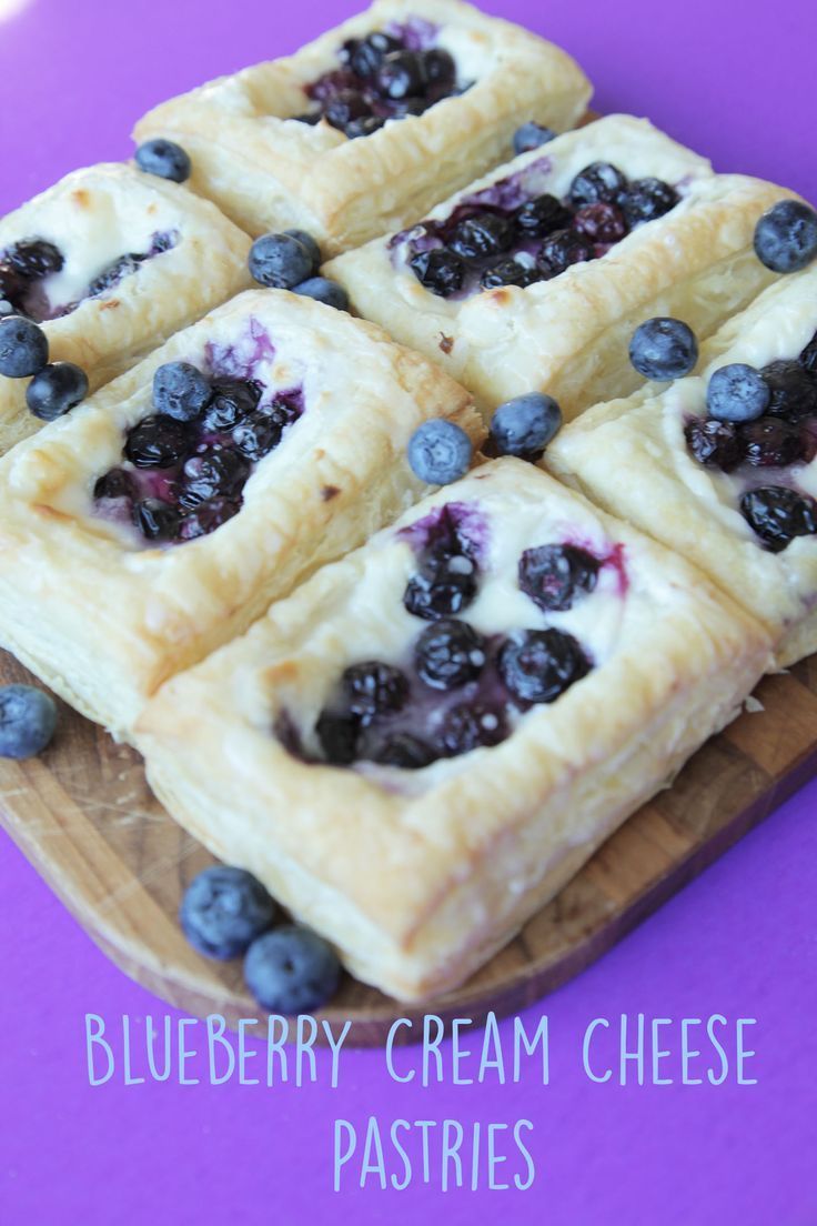 Blueberry Cream Cheese Pastry (Vegan) -   9 desserts Individual puff pastries ideas