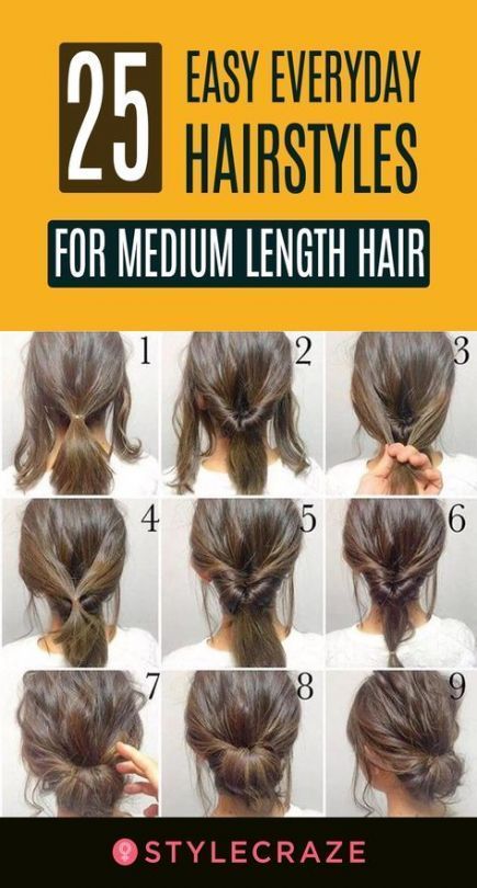 Hairstyles for medium length hair tutorial easy pretty 46 ideas -   9 hairstyles Everyday easy ideas