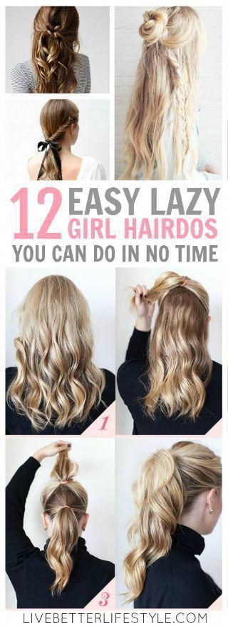 12 Super Easy Hairdos for Those Lazy Days -   9 hairstyles Everyday easy ideas