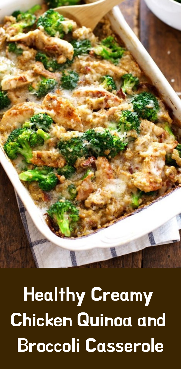 Healthy Creamy Chicken Quinoa and Broccoli Casserole | Food Dinner Recipes -   9 healthy recipes Broccoli dinners ideas