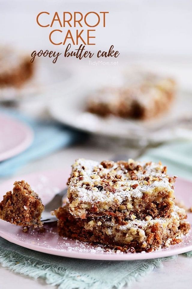 Carrot Cake Gooey Butter Cake (TidyMom) -   10 cake Easter butter ideas