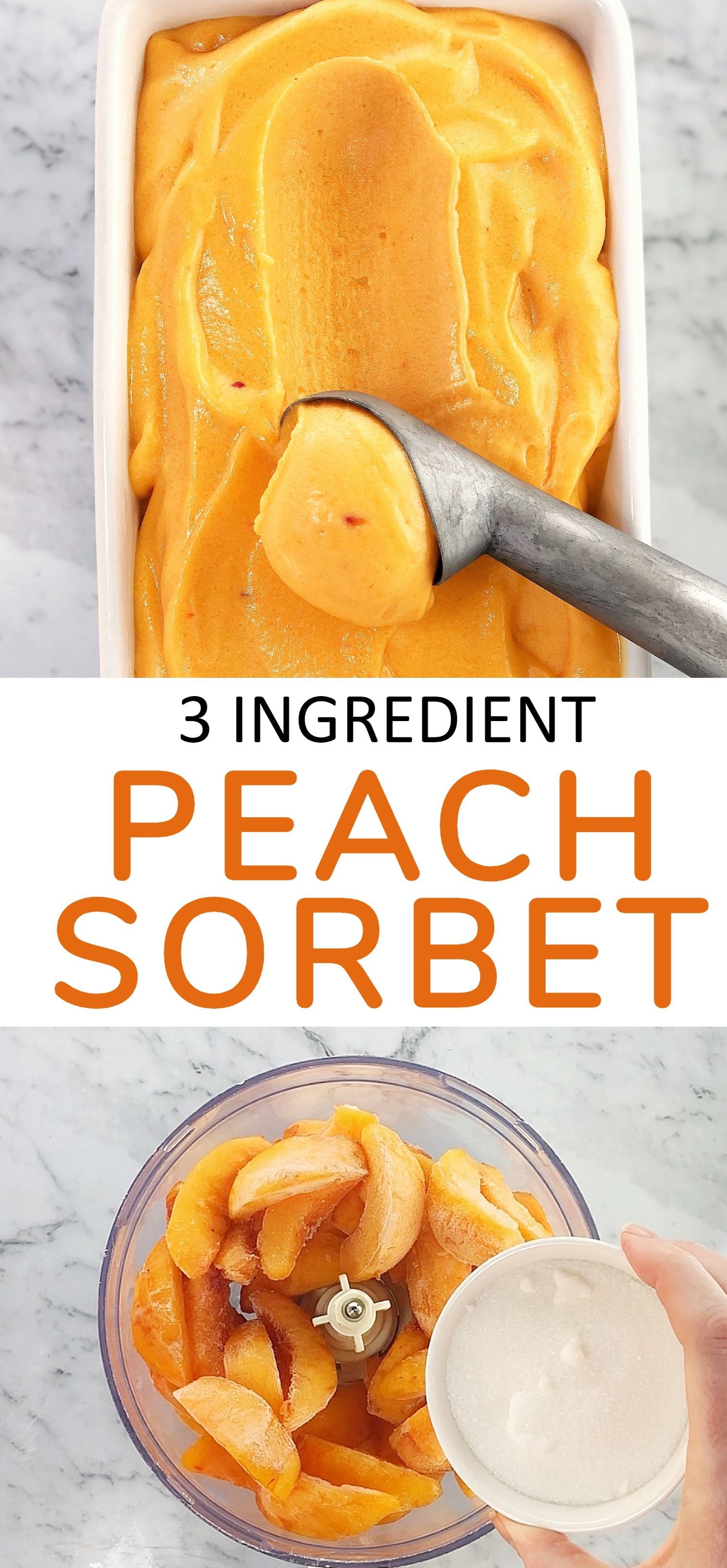 Peach Sorbet Recipe -   10 desserts Ice Cream blenders ideas