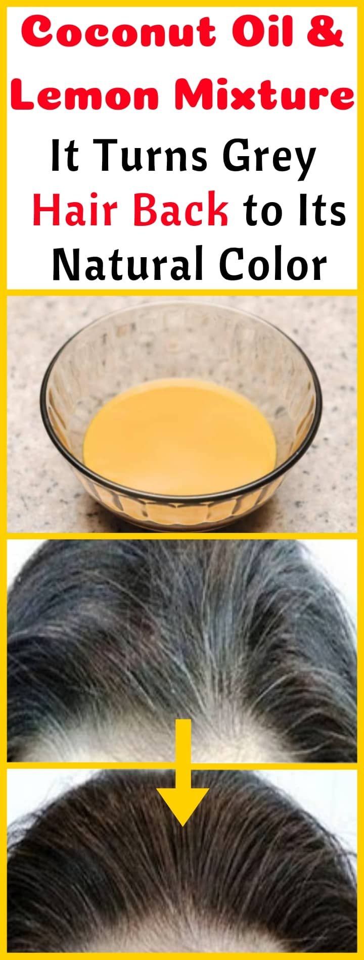 Coconut Oil and Lemon Mixture: It Turns Gray Hair Back to Its Natural Color -   Style & Beauty