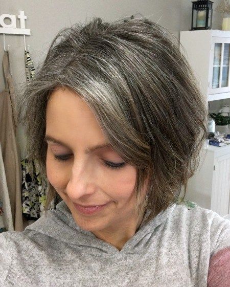 The Unexpected Results of Transitioning to Gray Hair in my Forties -   10 hair Gray faces ideas