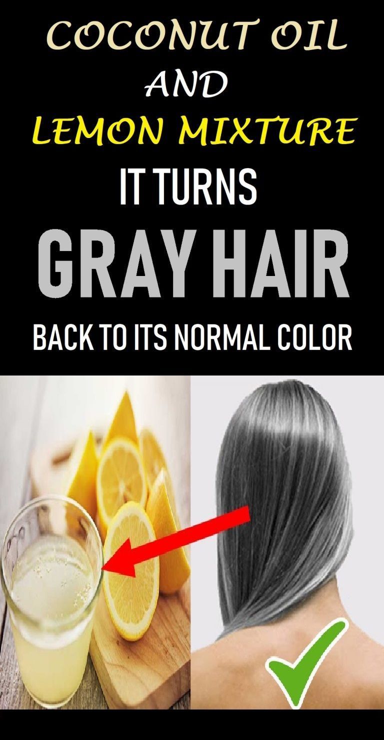 Coconut Oil And Lemon Mixture – It Turns Gray Hair Back To Its Natural Color -   10 hair Gray faces ideas