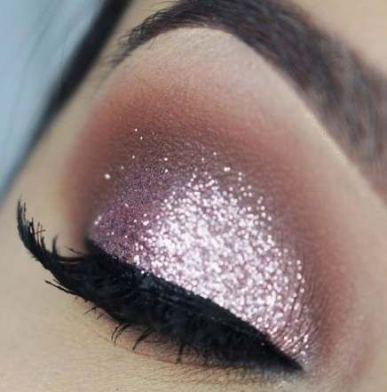 25+ ideas for nails pink glitter tips smokey eye -   10 makeup Pink smokey ideas