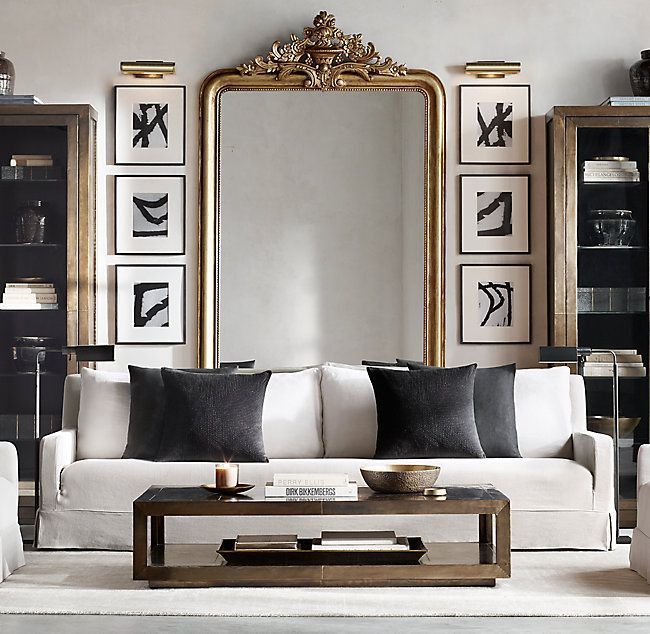 Belgian Slope Arm Slipcovered Sofa -   10 room decor Pictures mirror ideas