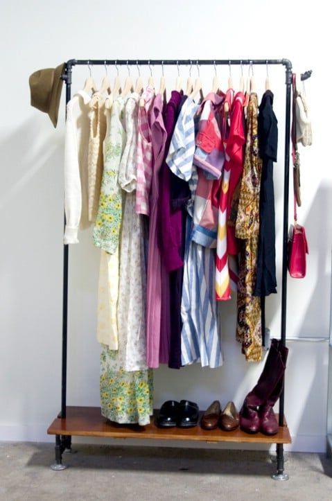40 Brilliant Closet and Drawer Organizing Projects -   11 DIY Clothes Rack walks ideas