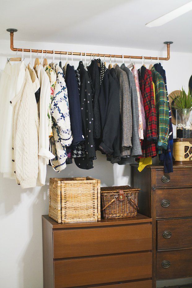 How-To: Hanging Copper Pipe Clothes Rack -   11 DIY Clothes Rack walks ideas