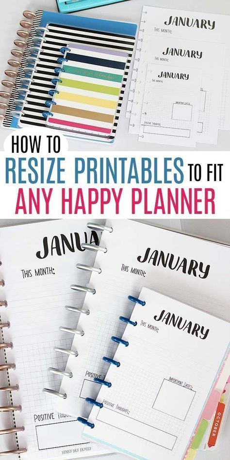 How to Resize Printables to Fit Any Happy Planner Size (with VIDEO) -   11 fitness Planner memories ideas
