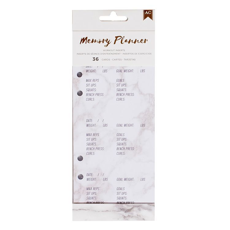 American Crafts - Memory Planner Collection - Marble Crush - Planner Inserts - Workout -   11 fitness Planner memories ideas