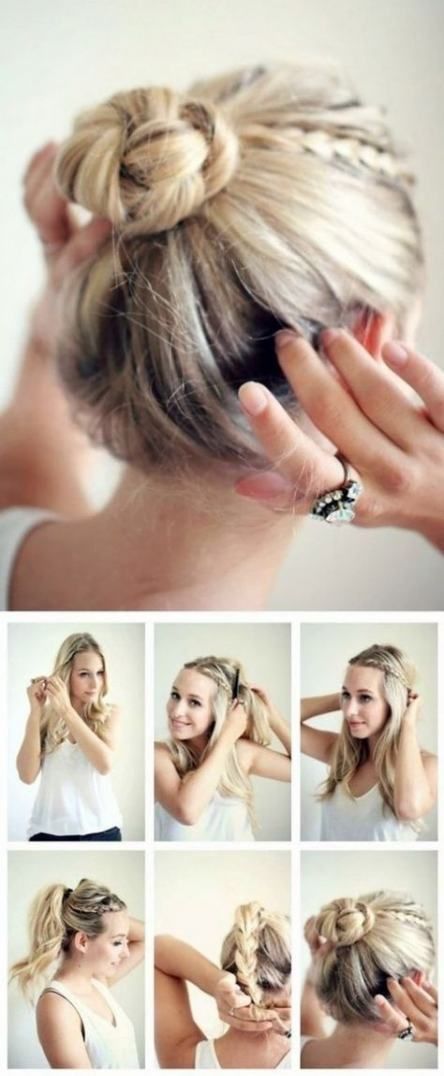 15+ Ideas Hairstyles Updo Work Easy Hair -   11 hairstyles For Medium Length Hair no heat ideas