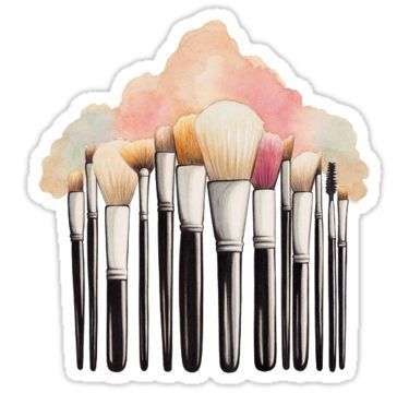 Makeup Brushes Sticker -   11 makeup Art background ideas