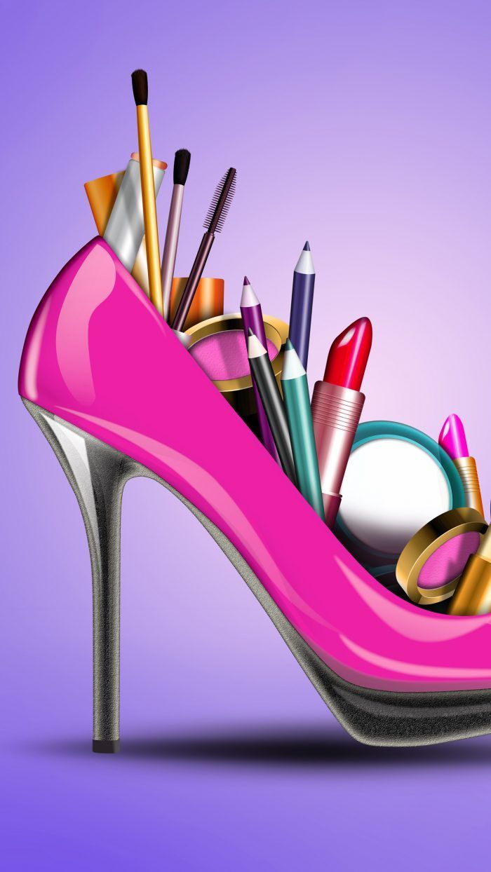 Iphone Girl Make Up High Heel -   11 makeup Art background ideas