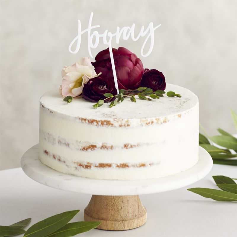 Hooray White Cake Topper -   12 cake Aesthetic vintage ideas