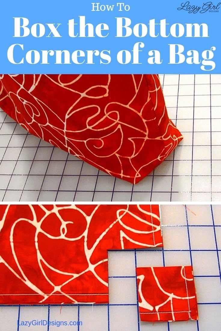 How to Make Perfect Box Bottom Corners on a Bag Every Time -   12 diy projects Sewing tote bags ideas