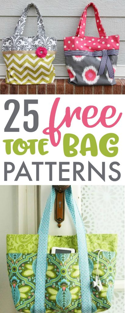 25 Free Tote Bag Patterns -   12 diy projects Sewing tote bags ideas