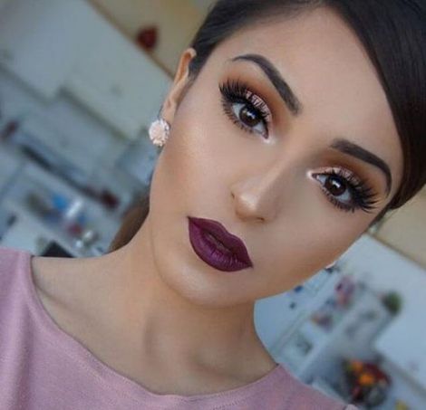 Wedding makeup burgundy lips brown eyes 44 Trendy Ideas -   12 formal makeup For Brown Eyes ideas