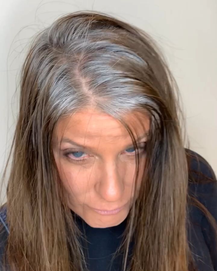Boxed dark color to silver fox, check link below for how to formula. -   12 grey hair Videos ideas
