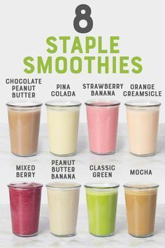 8 Staple Smoothies You Should Know How to Make -   12 healthy recipes Fast breakfast smoothies ideas