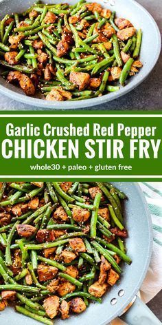 Garlic Crushed Red Pepper Chicken Stir Fry -   12 healthy recipes Fast clean eating ideas