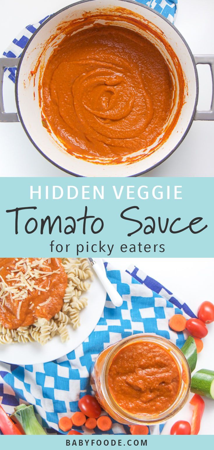 Veggie-Loaded Tomato Sauce for Toddlers + Kids (Great for Picky Eaters!) -   12 healthy recipes For Kids hidden veggies ideas