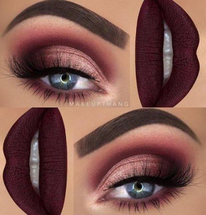 12 makeup Gold burgundy ideas