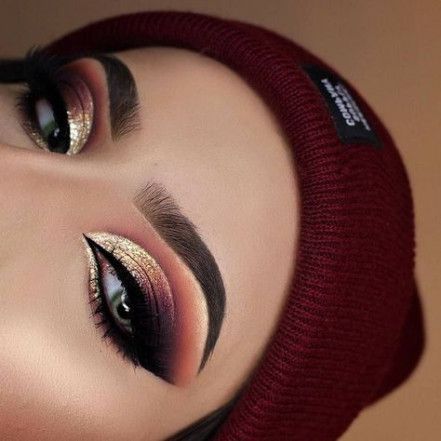 12 makeup Gold burgundy ideas