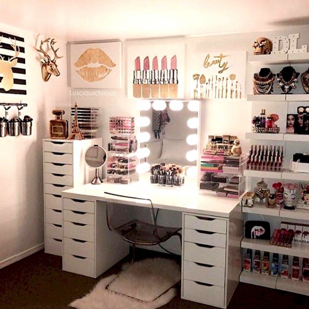 32+ DIY Makeup Room Ideas With Design Inspiration, Organizer & Picture -   12 makeup Storage ideas