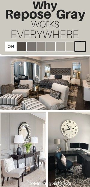 Repose Gray from Sherwin Williams (SW7015) - Fabulously Neutral -   12 room decor Paintings gray ideas