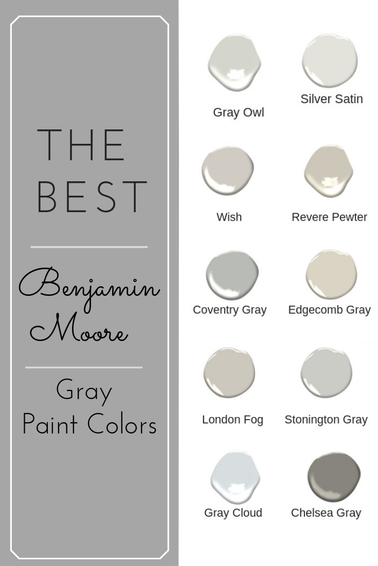 The BEST Benjamin Moore Gray Paint Colors -   12 room decor Paintings gray ideas