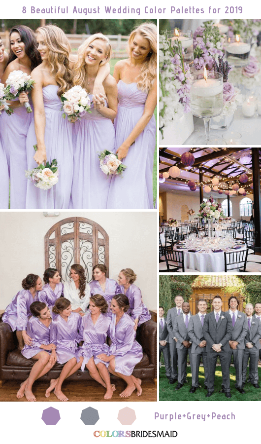 8 Beautiful August Wedding Color Palettes for 2019 -   12 wedding Themes lilac ideas