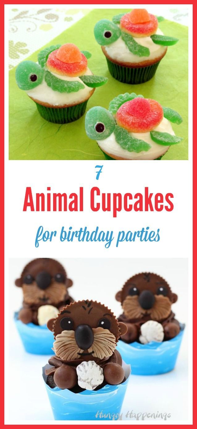 Cute and Easy Animal Cupcakes that are Perfect for Parties -   13 desserts Birthday awesome ideas