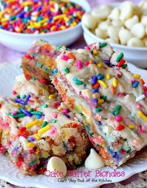 Cake Batter Blondies -   13 desserts Birthday awesome ideas