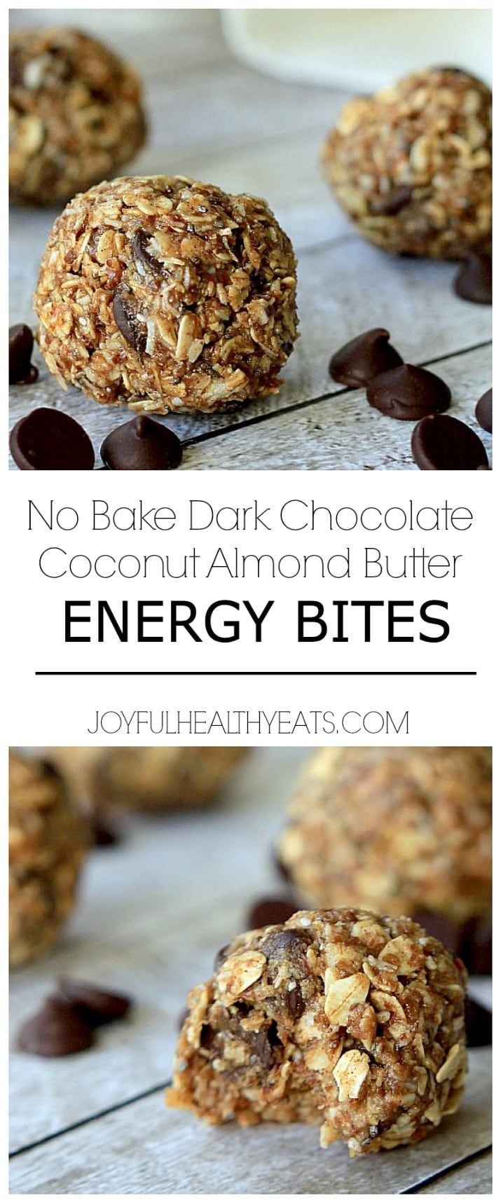 No Bake Dark Chocolate Coconut Almond Butter Energy Bites -   13 healthy recipes Baking energy bites ideas