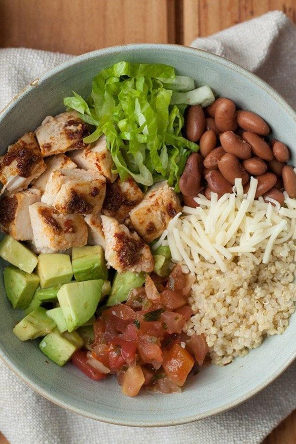 Chipotle Chicken Quinoa Burrito Bowl -   13 healthy recipes Rice quinoa ideas