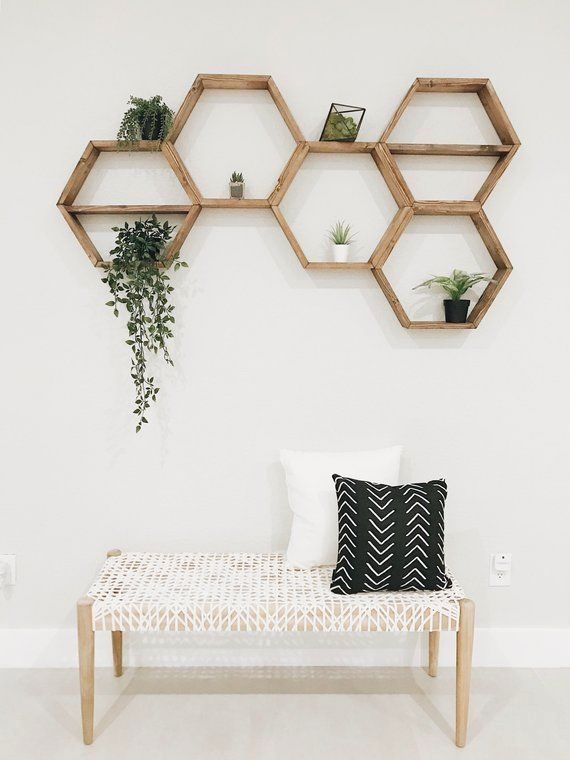 Hexagon Shelves | Honeycomb Shelf | Floating Hexagon Shelf | Wall Art | Geometry Shelves -   13 home accessories Display house ideas