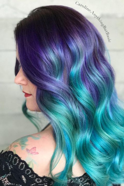 12 Mermaid Hair Ideas That Will Transform You Into a Real-Life Ariel -   13 mermaid hair Color ideas