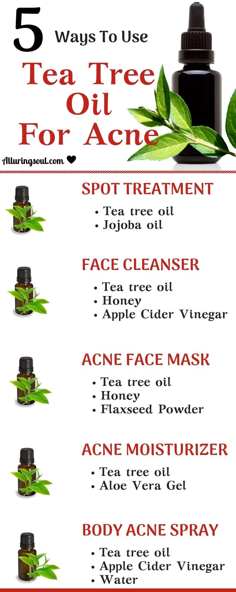 How To Use Tea Tree Oil For Acne - 5 Proven Remedies -   13 skin care Acne tea tree ideas