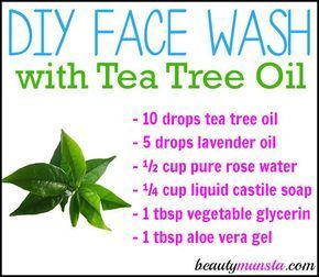 DIY Face Wash with Tea Tree Oil for Acne, Oily Skin & More -   13 skin care Acne tea tree ideas