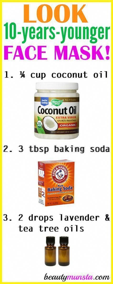 This Is How To Use Coconut Oil And Baking Soda To Look 10 Years Younger -   13 skin care Coconut Oil faces ideas