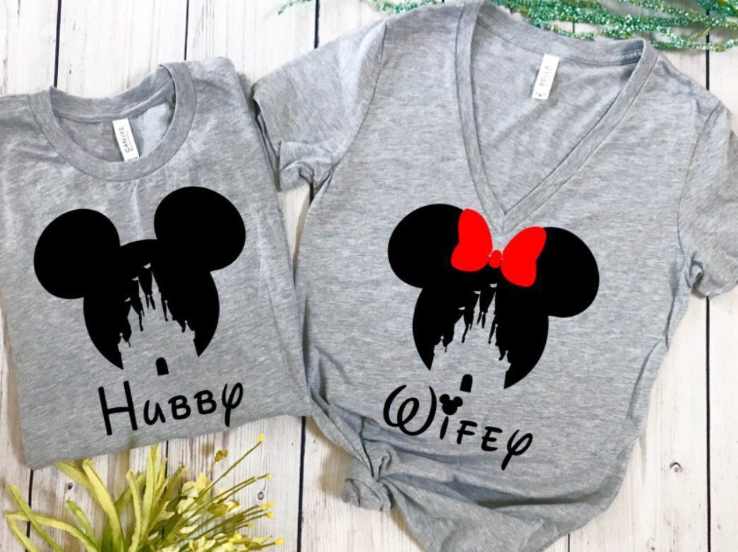 Disney Hubby Wifey, Disney Honeymoon, Disney trip, Disney Wedding, Disney t shirts, Disney matching shirts -   14 fitness Couples shirts ideas