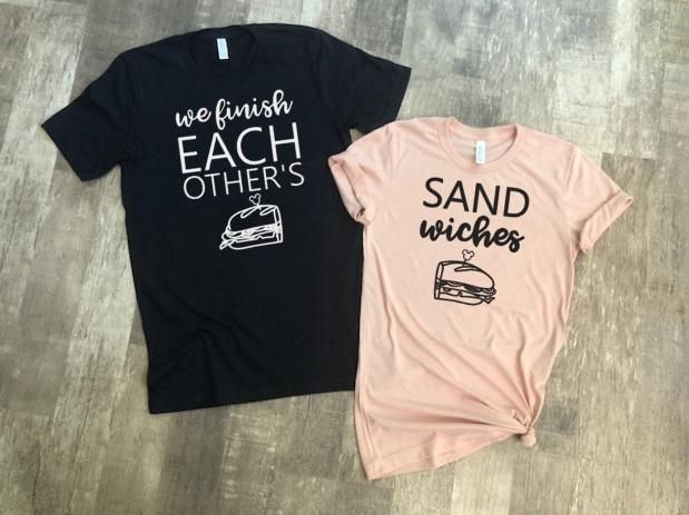 We Finish Each others Sandwiches Shirts- Frozen shirts - Disney Shirts - Disney Family Shirts - Couples Shirts - His and Hers shirts- Best Friends Shirts -   14 fitness Couples shirts ideas